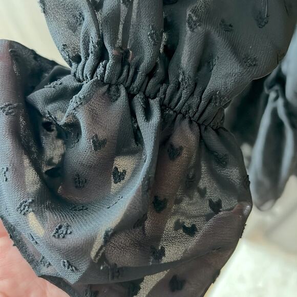 NWT $148 REVOLVE RUMORED senorita mini tiered dress black M - Picture 9 of 12